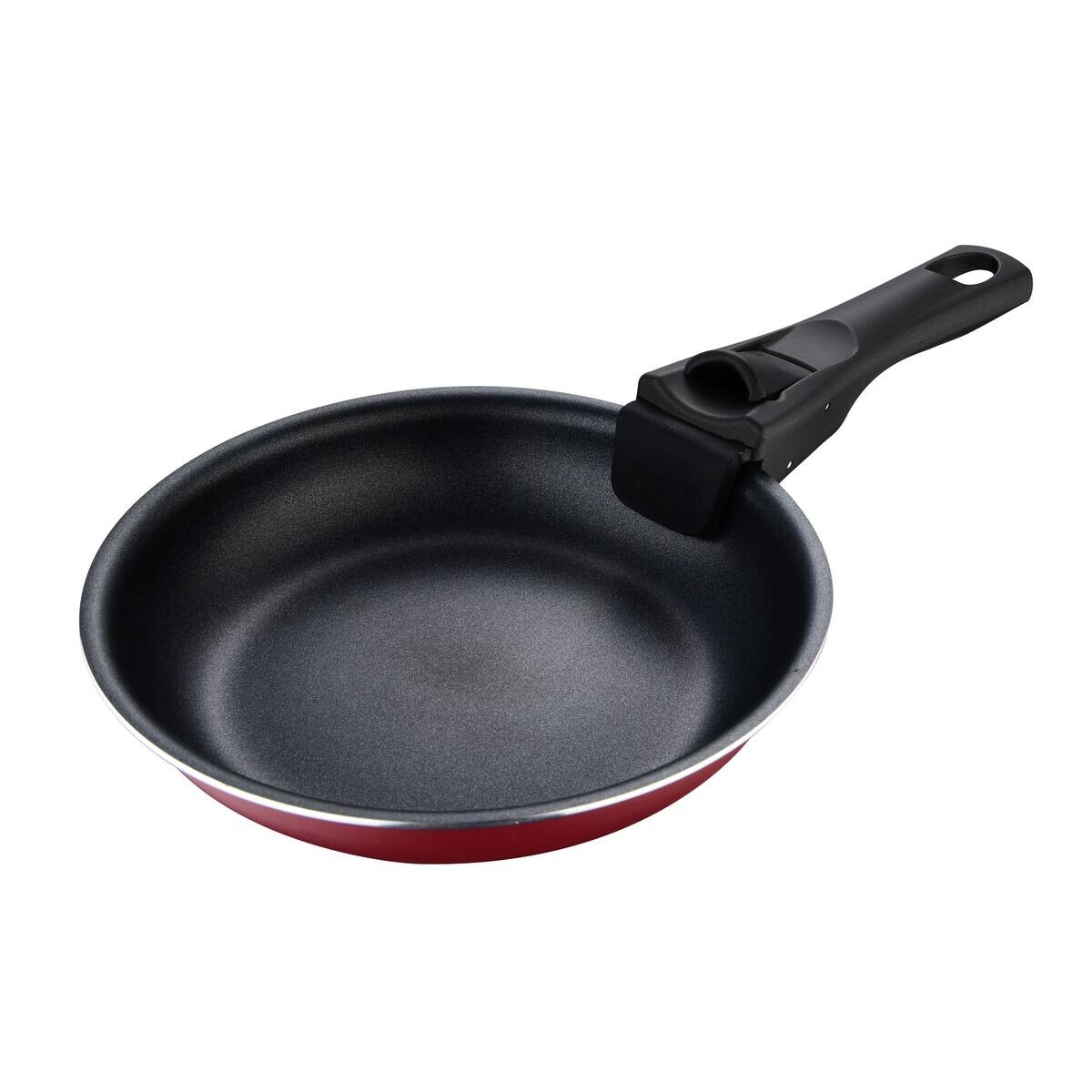 BERGNER Pfannenset Click u. cook rot Aluminium 3 tlg.
