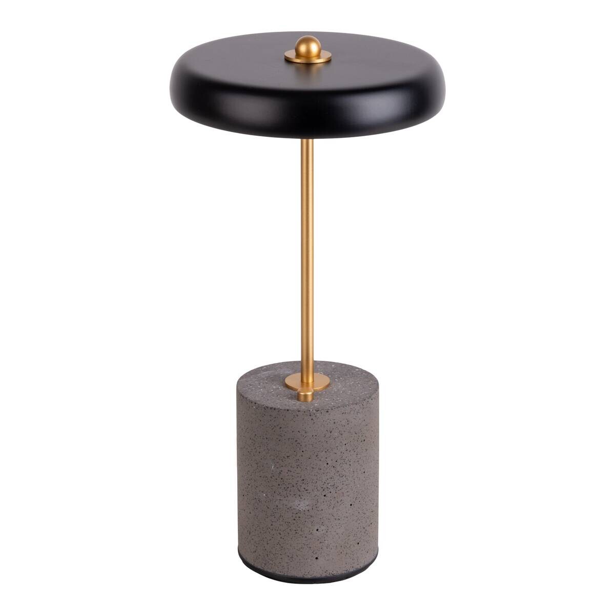 Näve Leuchten Tischleuchte 5306422 schwarz Metall Zement Kunststoff B/H/T: ca. 15x30x15 cm null 1 Brennstellen