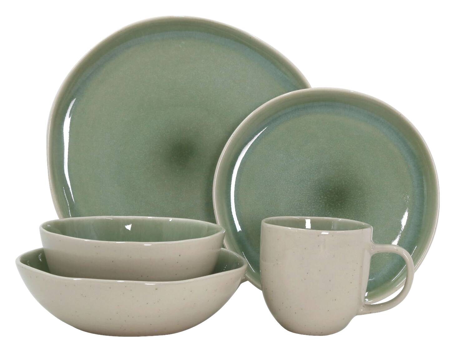 POCOline Kaffeebecher grün Steingut