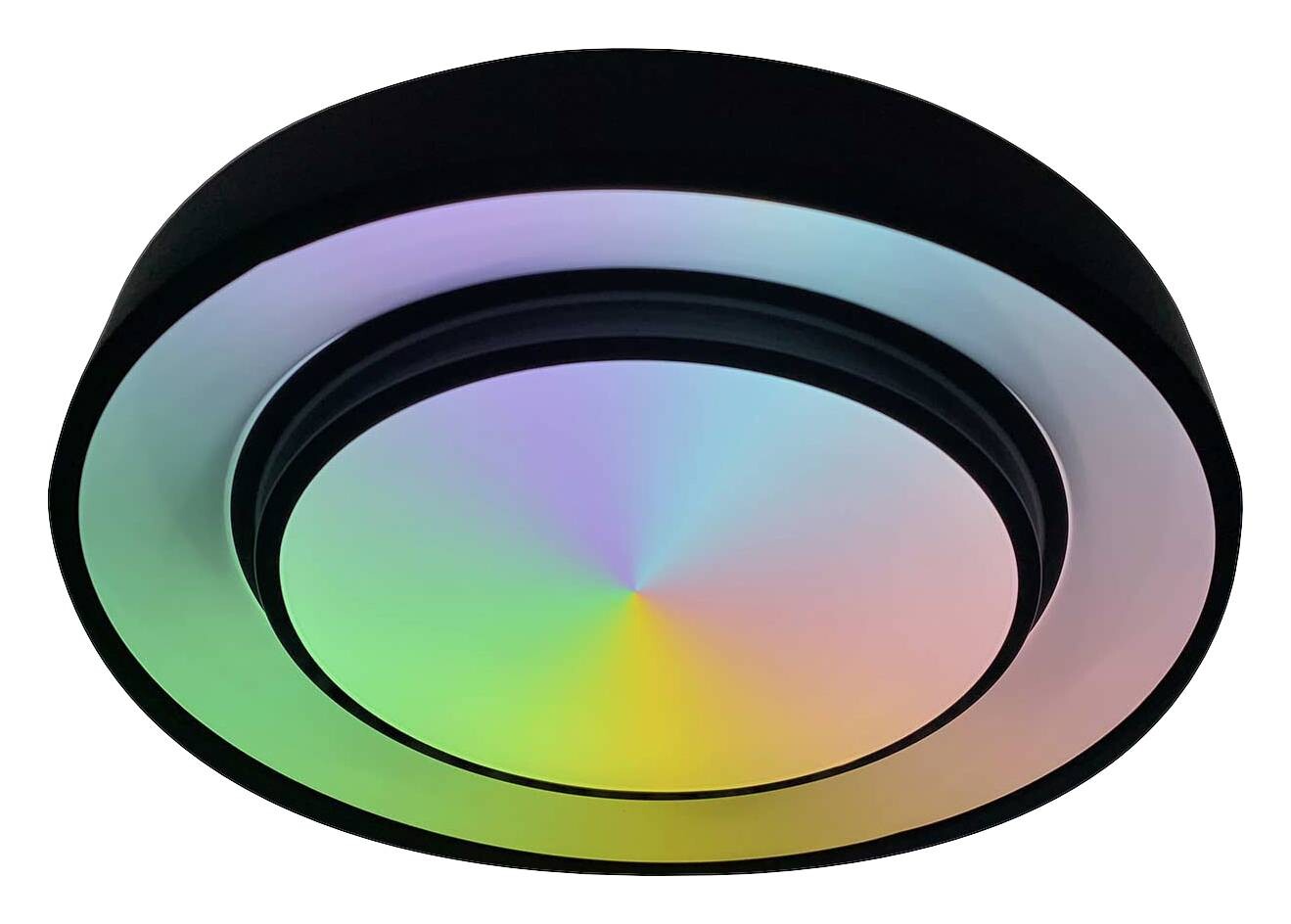 GLOBO Deckenleuchte Sully schwarz Opal Metall Kunststoff H/D: ca. 7,5x38 cm