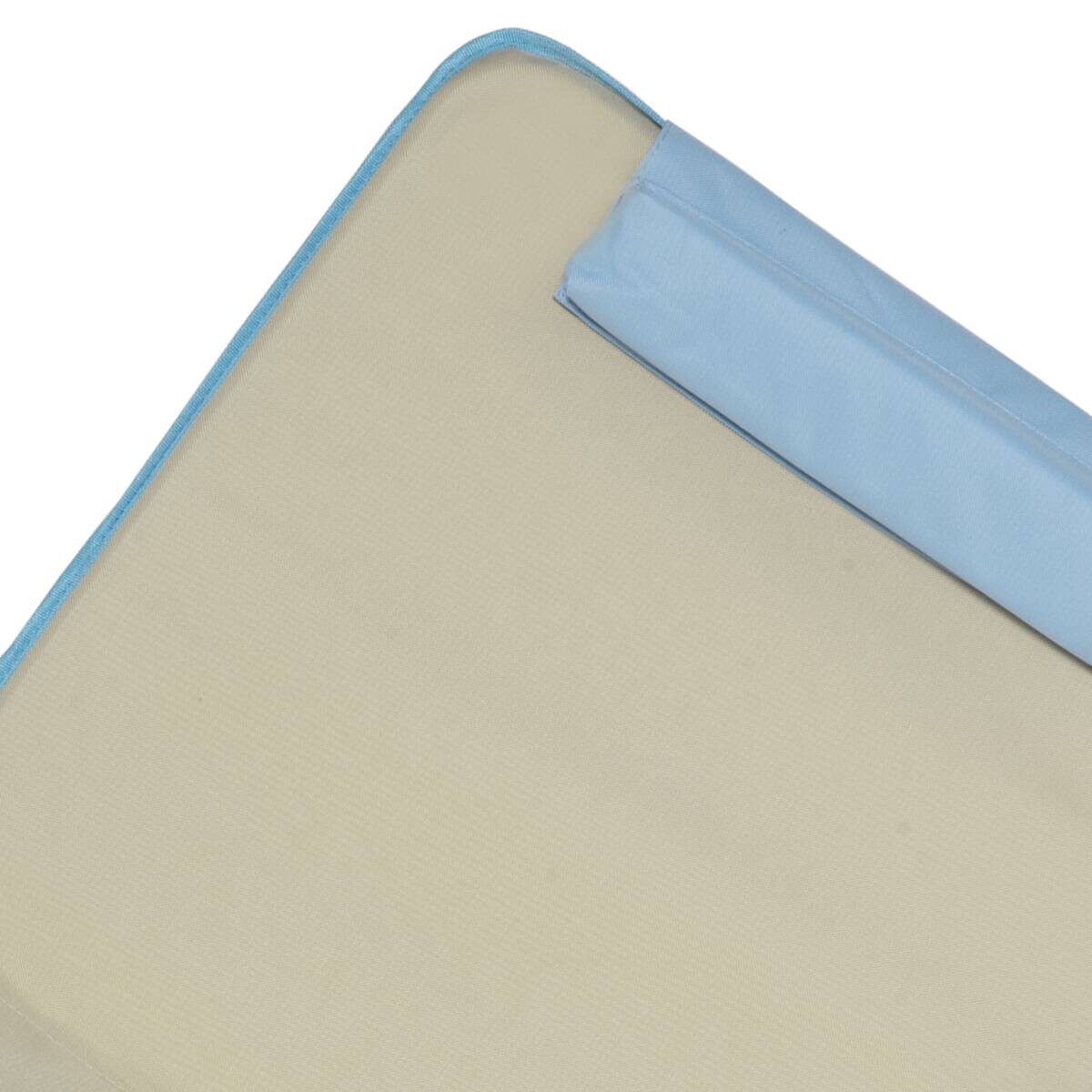 Outsunny Strandliege 2er Set hellblau Stahl B/H/L: ca. 53x35x124 cm