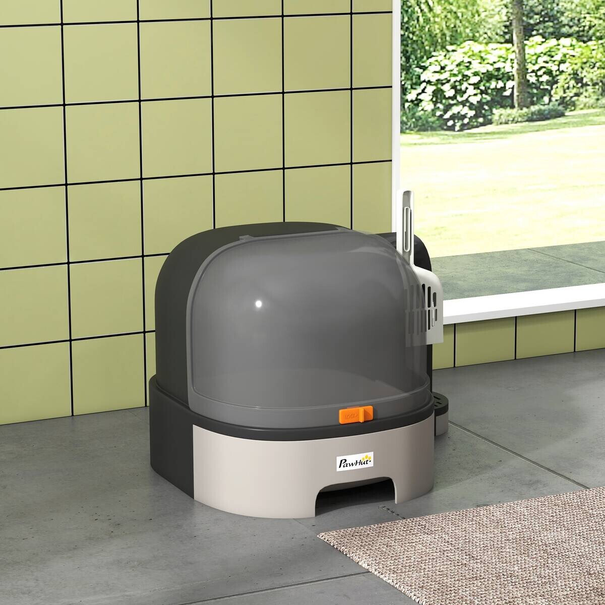 PawHut Katzen-Zubehör dunkelgrau Kunststoff B/H/L: ca. 60x52x42 cm