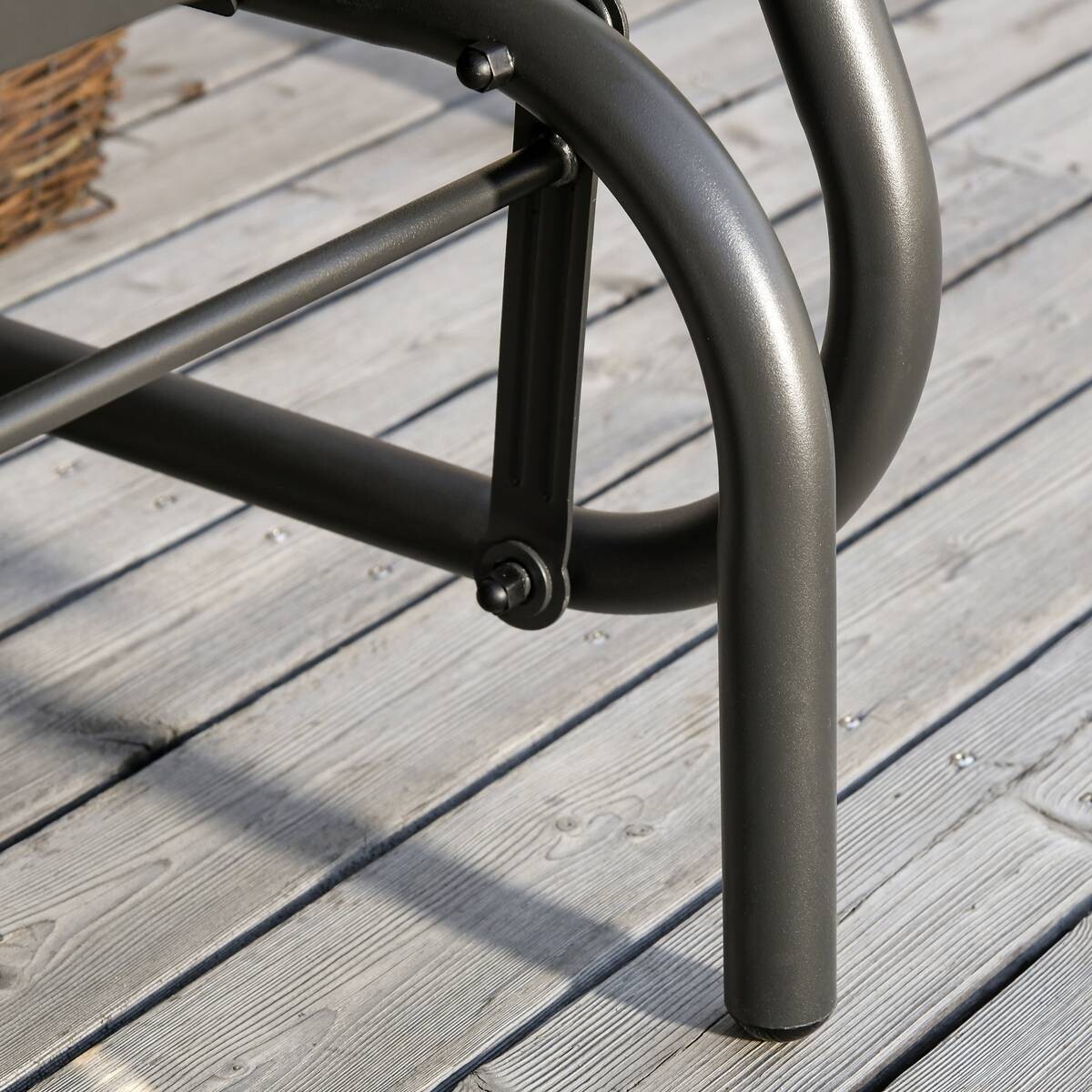 Outsunny Gartenstuhl grau Metall B/H/T: ca. 75x85x66 cm