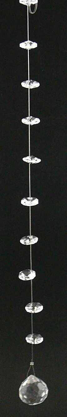 Deko-Kette klar Glas L: ca. 100 cm