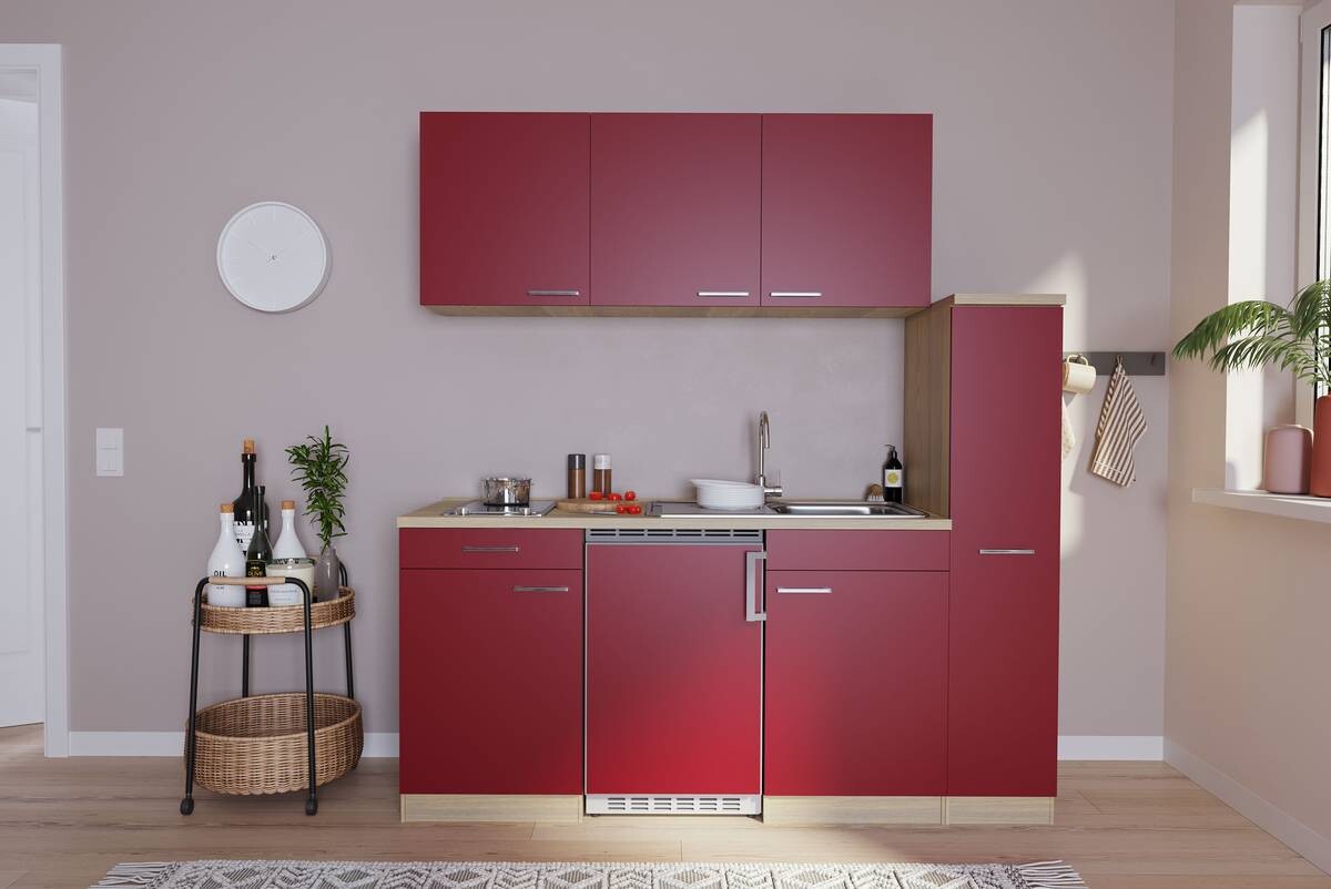 Respekta Küchenblock Economy rot B/H/T: ca. 180x200x60 cm