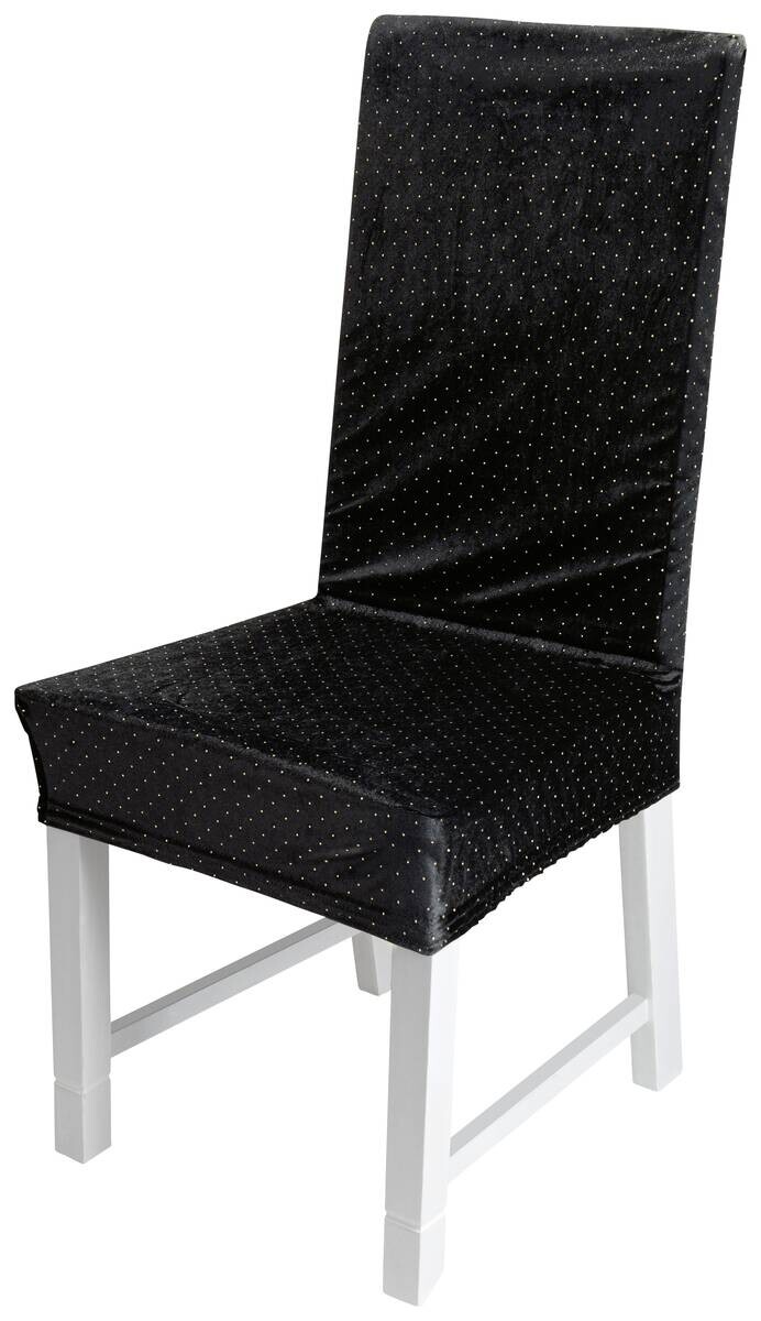 Stuhlhusse schwarz 100% Polyester B/H/L: ca. 45x60x40 cm