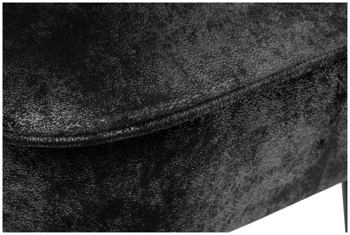 Sessel schwarz Vintage Microfaser B/H/T: ca. 57x76x68 cm
