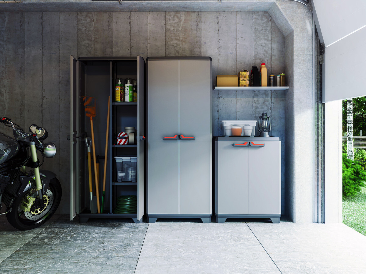 Keter Kunststoffschrank Stilo grau Kunststoff B/H/L: ca. 68x90x39 cm