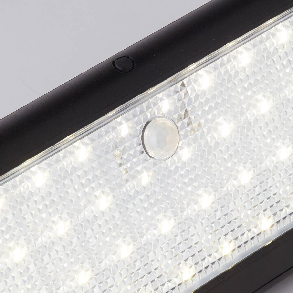 LED-Außenwandleuchte klar schwarz hellgrau B/H/T: ca. 20,5x10,5x9 cm