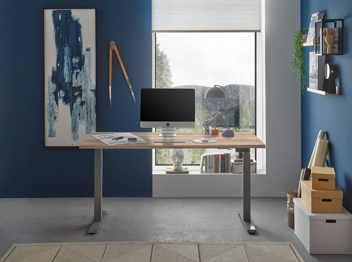 höhenverstellbarer Schreibtisch Pronto 2 Eiche Sonoma Nachbildung B/H/T: ca. 160x75x77 cm