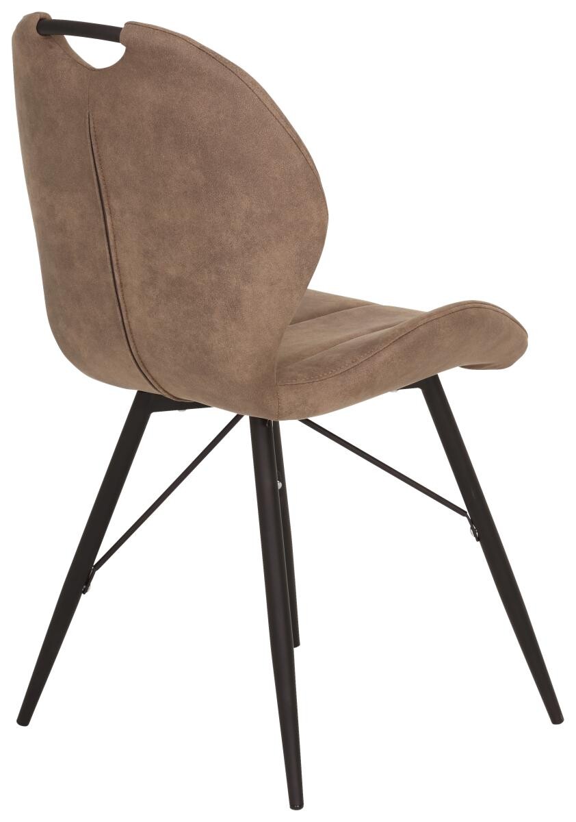 Stuhl Kate 4er Set schlamm Vintage Microfaser B/H/T: ca. 50x86x56 cm