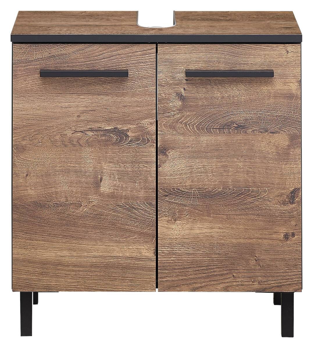 Waschbeckenunterschrank Quickset 374 Eiche Ribeck Nachbildung B/H/T: ca. 60x53x33 cm