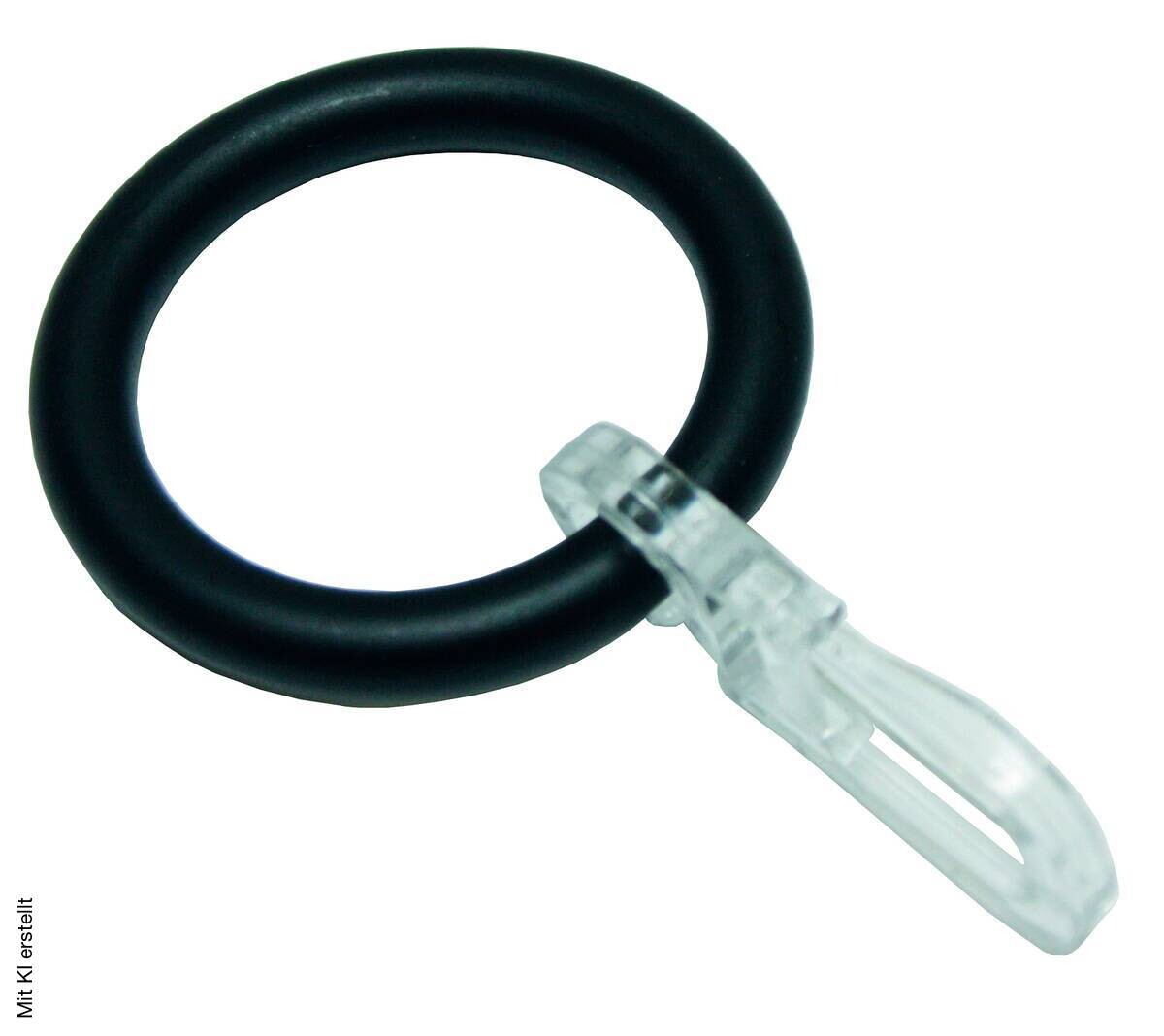 Boviva Ringe schwarz Metall Kunststoff D: ca. 1,6 cm