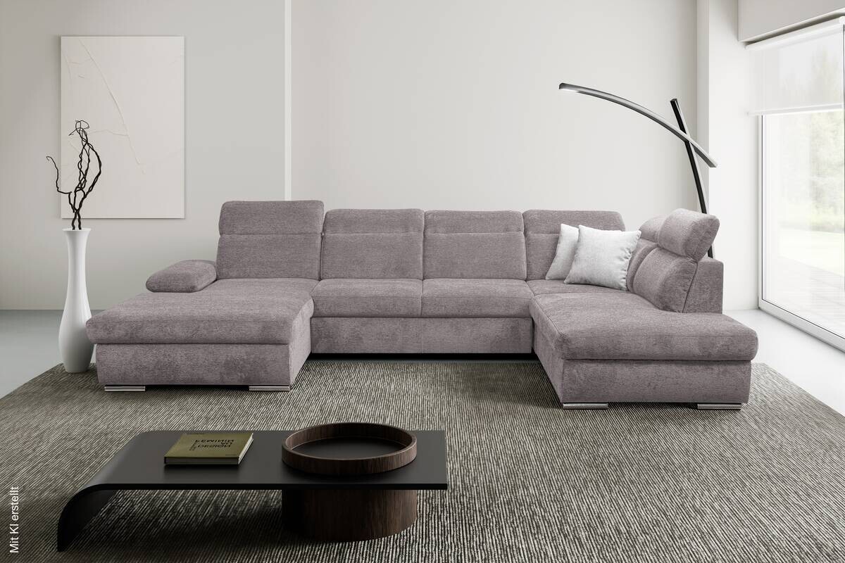 Wohnlandschaft Cordoba braun Webstoff B/H/T: ca. 359x105x232 cm