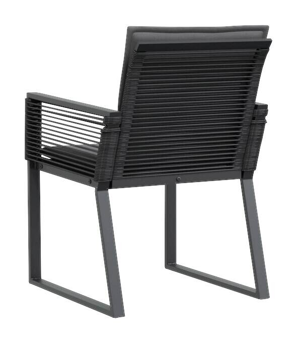 vidaXL Gartenstuhl schwarz Kunststoff B/H/L: ca. 59x79x53 cm