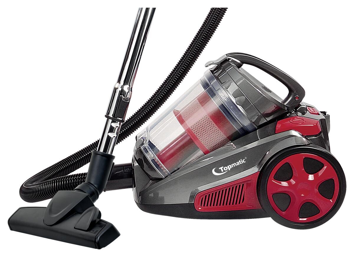 WKM Bodenstaubsauger PSC-2300W.17 anthrazit rot Kunststoff Metall B/H/T: ca. 41x34x27 cm