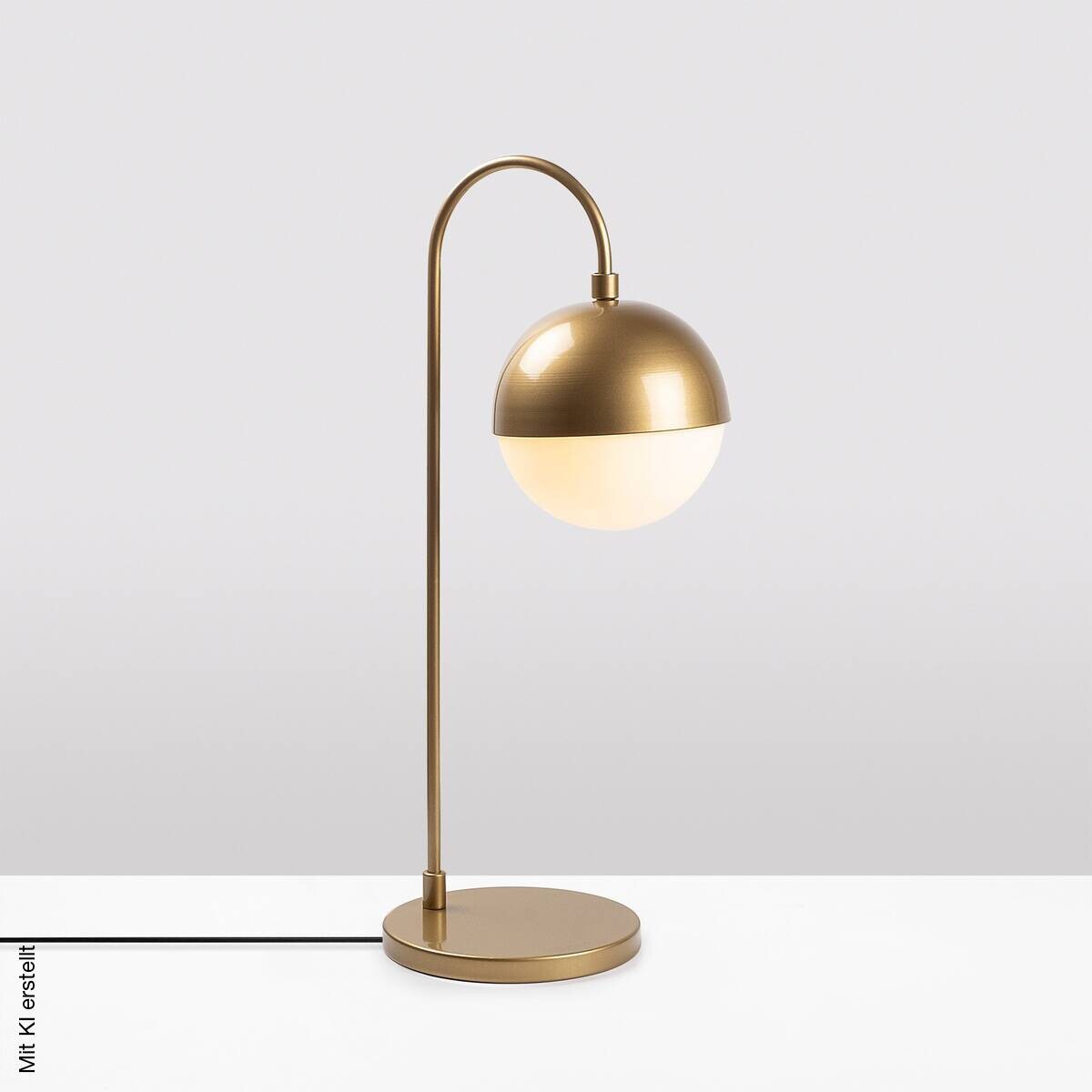 Opviq Tischleuchte gold Metall Glas B/H/L: ca. 25x53x18 cm E14 1 Brennstellen