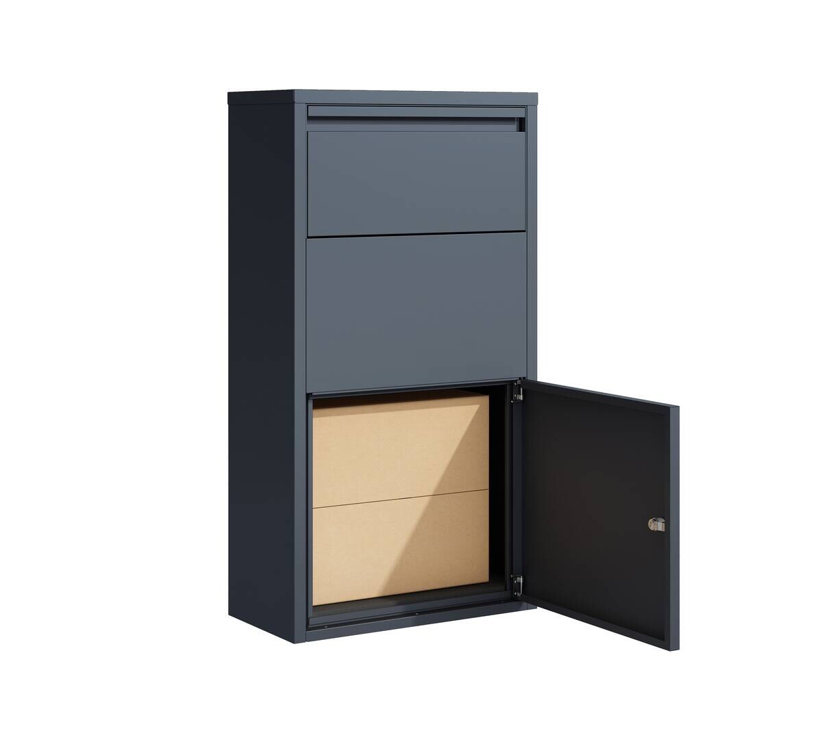 Westmann Briefkasten mit Paketbox Pollux anthrazit B/H/L: ca. 22x82x44 cm