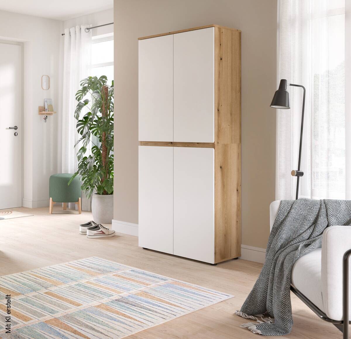 Schrank SCARPA Evoke Oak Nachbildung weiß B/H/T: ca. 70x175x37 cm