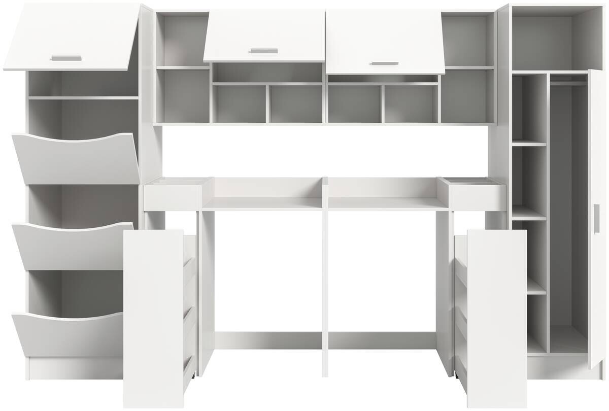 Waschmaschinenumbauschrank Free weiß B/H/T: ca. 306x165x68 cm