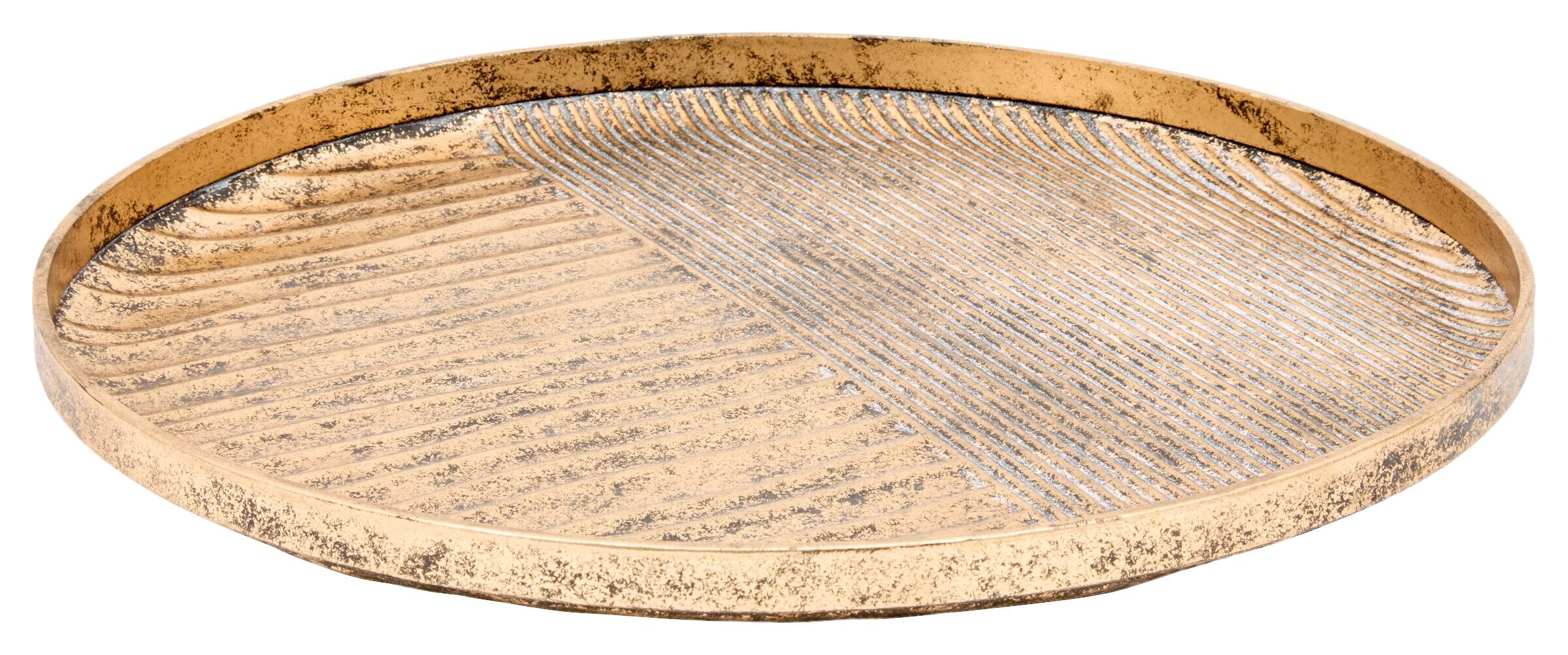 Deko-Teller gold Metall