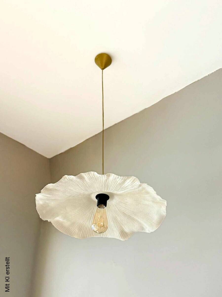 Opviq Pendelleuchte weiß Kunststoff B/H/T/L/D: ca. 58x75x58x58x58 cm E27 1 Brennstellen