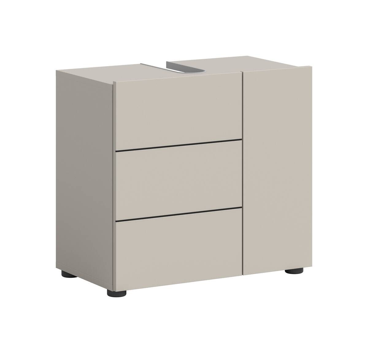 Waschbeckenunterschrank VIRA Cashmere schwarz B/H/T: ca. 60x57x34 cm