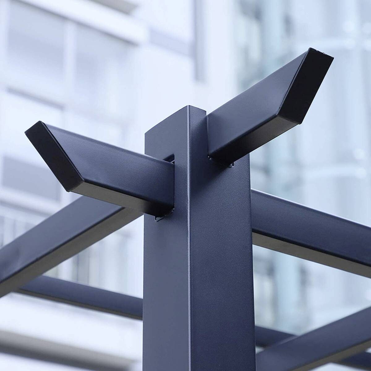 Outsunny Rosenpavillon schwarz Metall B/H/L: ca. 295x230x297 cm