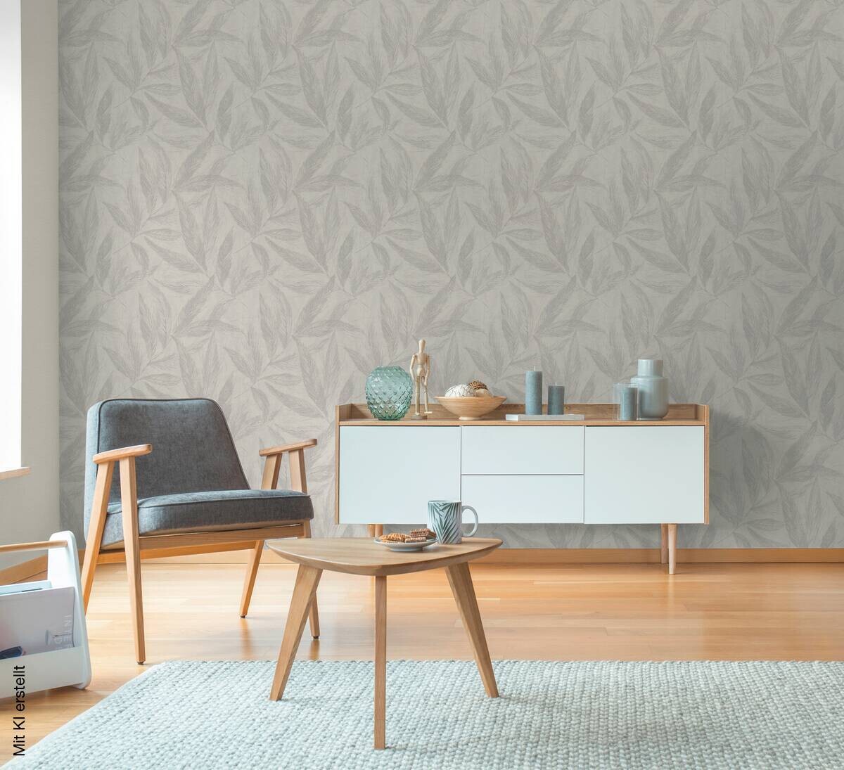 A.S.Creation Vliestapete grau beige weiß B/H/D: ca. 53x1005x9,3 cm