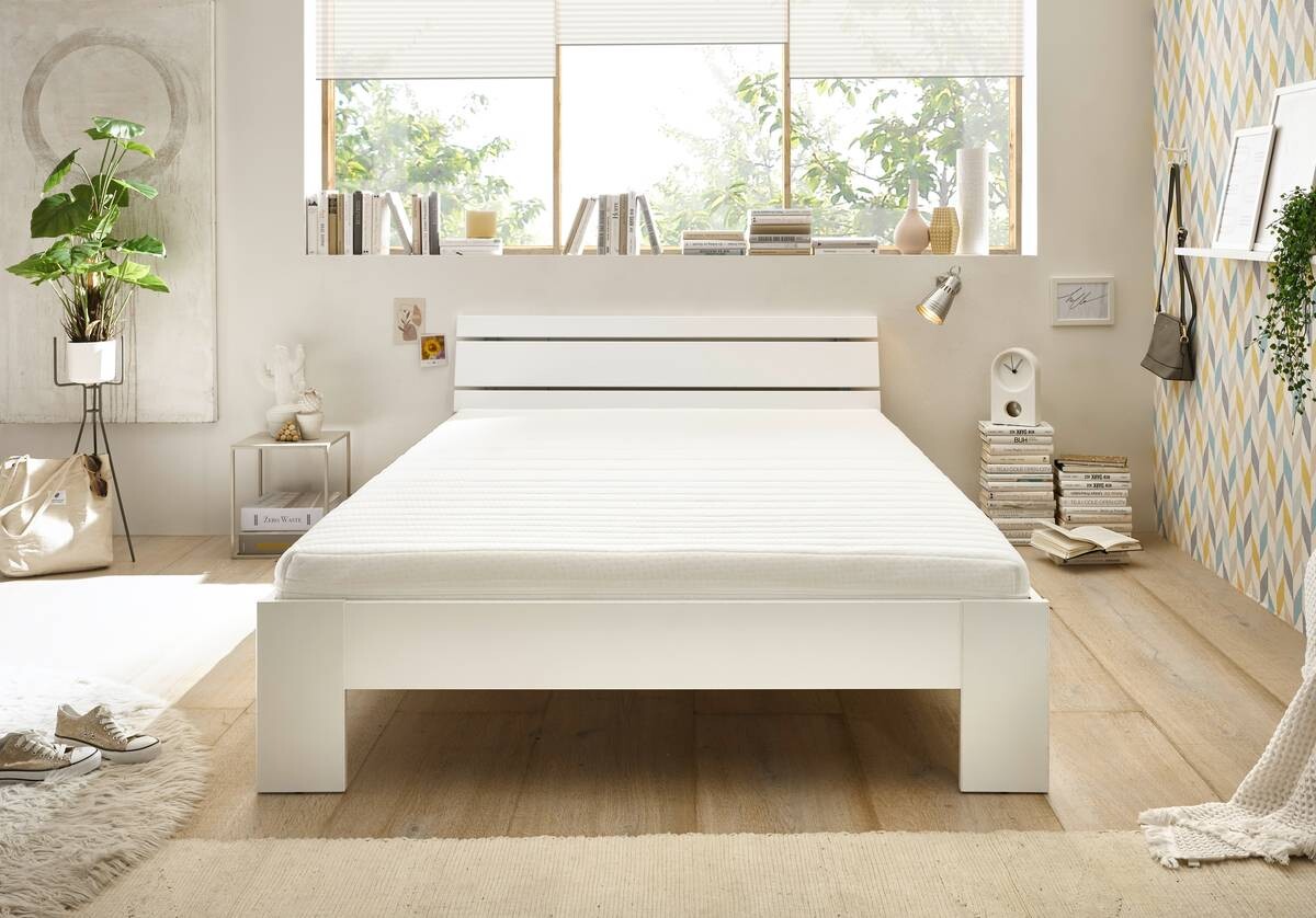 Futonbett Brest weiß Liegefläche B/L: ca. 140x200 cm