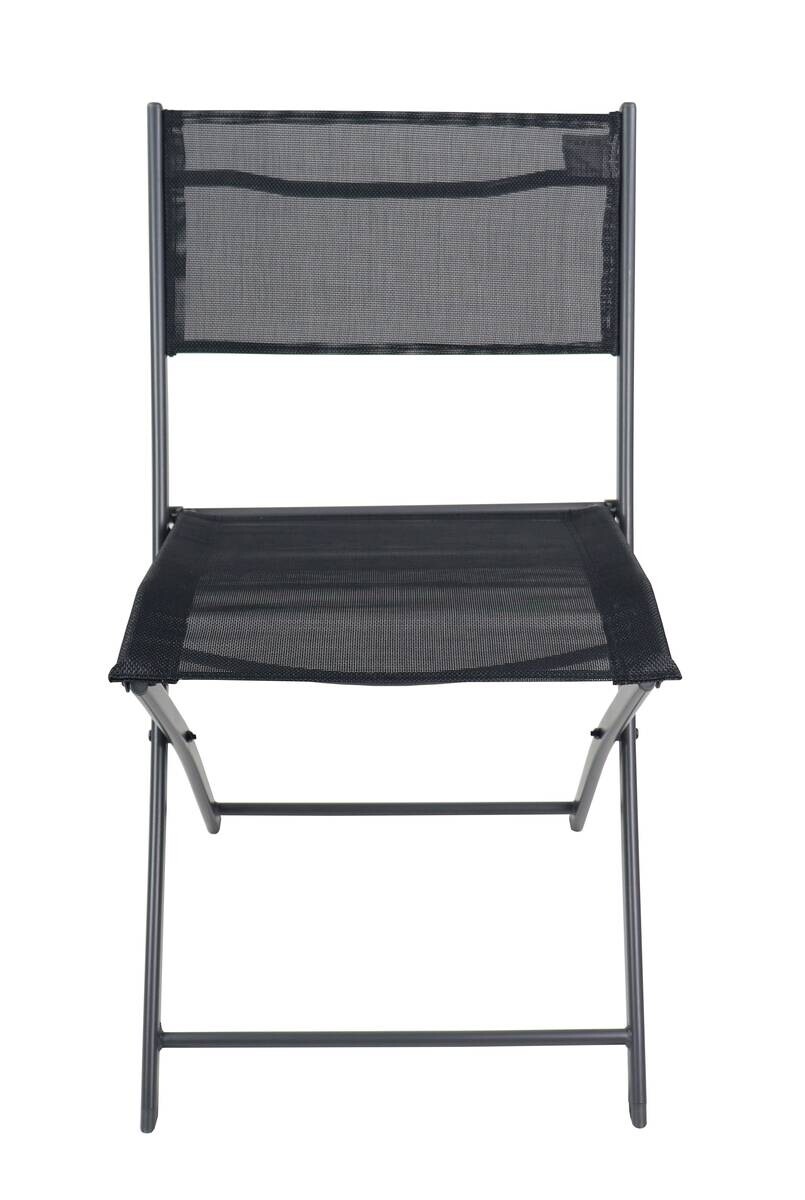 VCM Gartenstuhl 2er Set Sumila schwarz Textilene B/H/L: ca. 45x79x46 cm