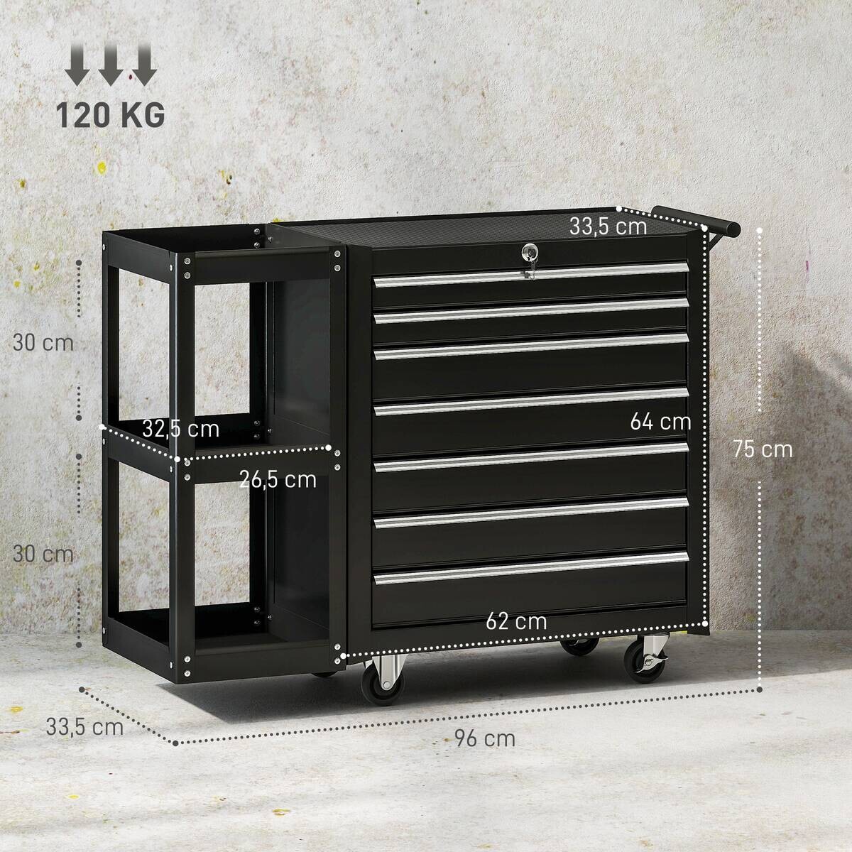 Werkstattwagen B/H/T: ca. 96x75x33,5 cm