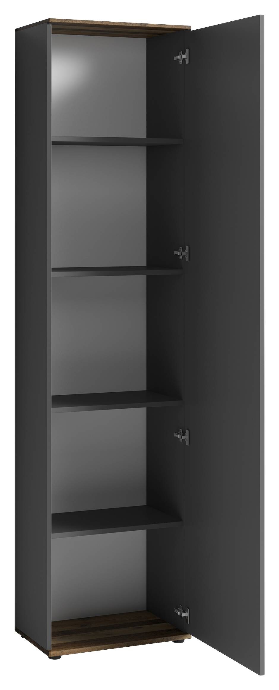 Hochschrank JAKOB schwarz schwarz B/H/T: ca. 49x196x30 cm