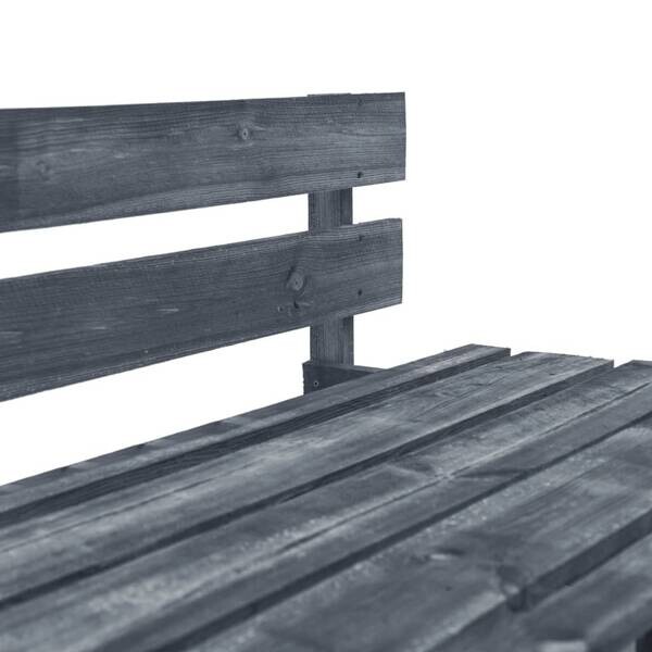 vidaXL Palettenbank grau Holz B/H/L: ca. 65x55x110 cm