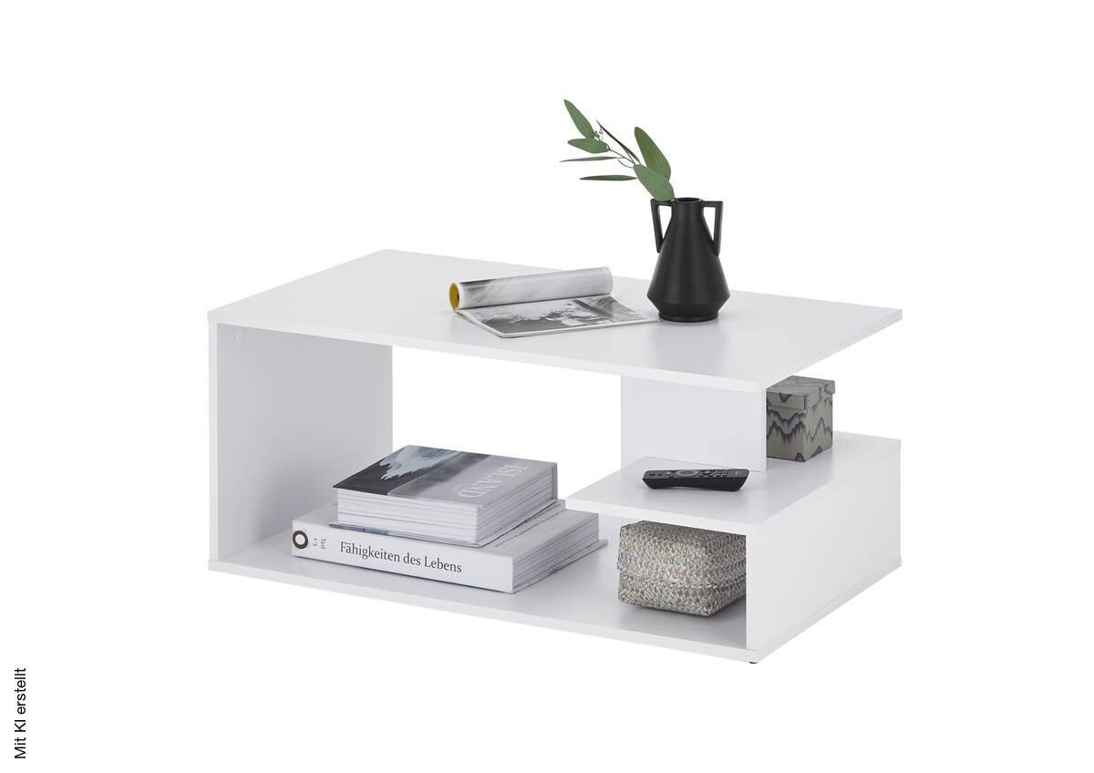 Couchtisch Leen weiß B/H/T: ca. 91x40x51 cm