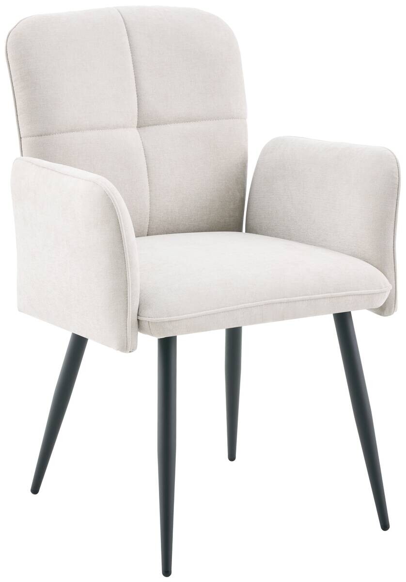 Armlehnstuhl Marla beige Webstoff B/H/T: ca. 60x89x62 cm