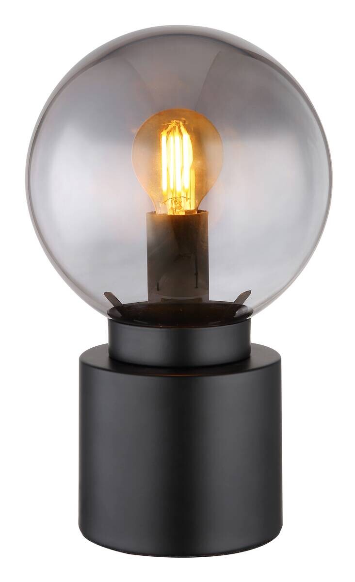 GLOBO Tischleuchte schwarz Metall H/D: ca. 24,5x15 cm E14 1 Brennstellen