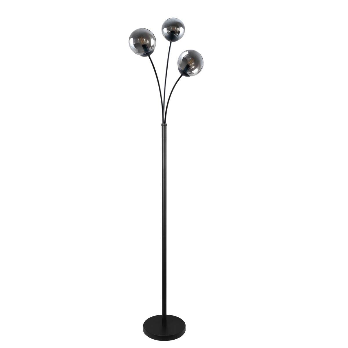 POCOline Stehleuchte Space schwarz Glas B/H/T: ca. 37x180x37 cm E14 3 Brennstellen