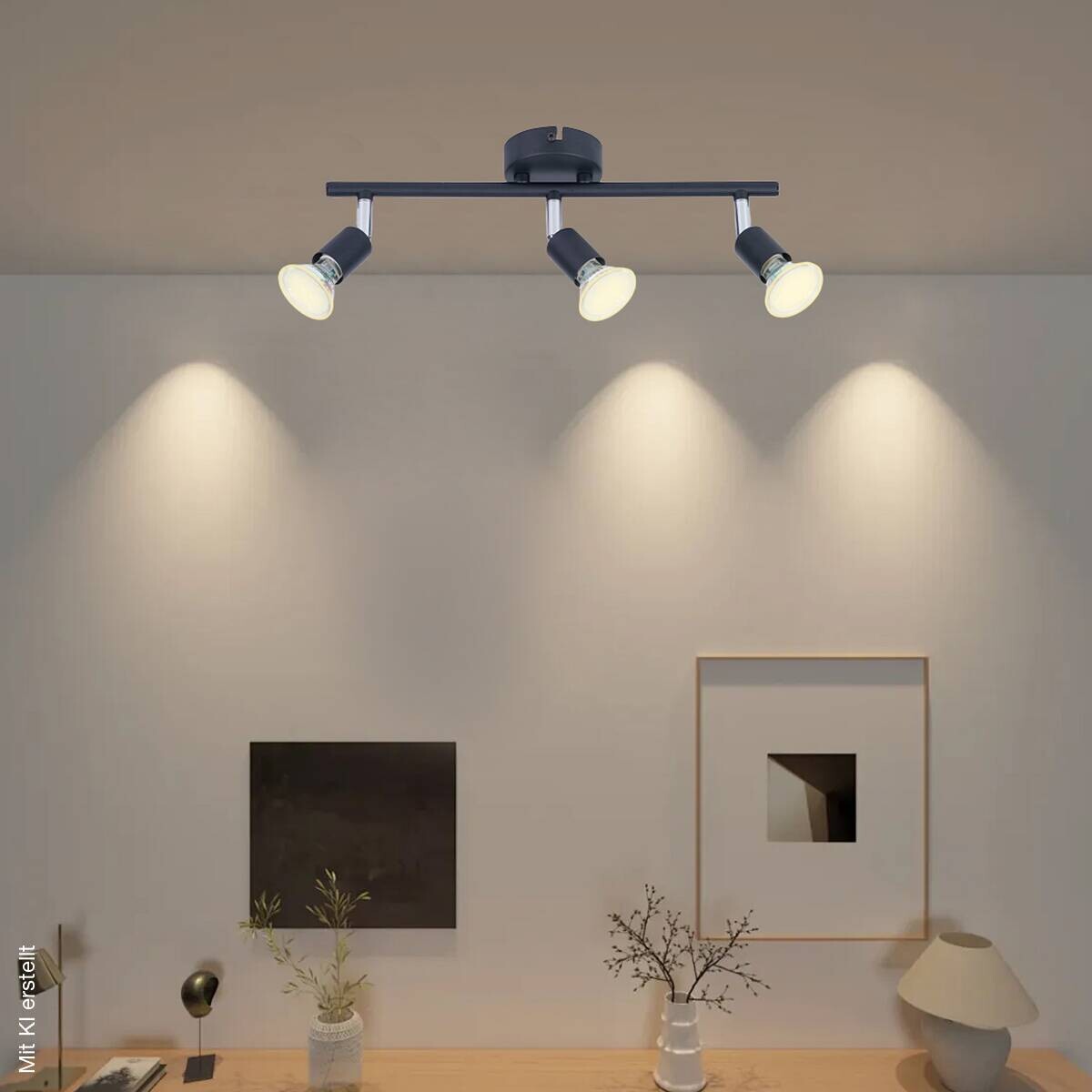 POCOline LED-Spot 3-flg. Boris schwarz B/H/L: ca. 10x8x36 cm 3 Brennstellen