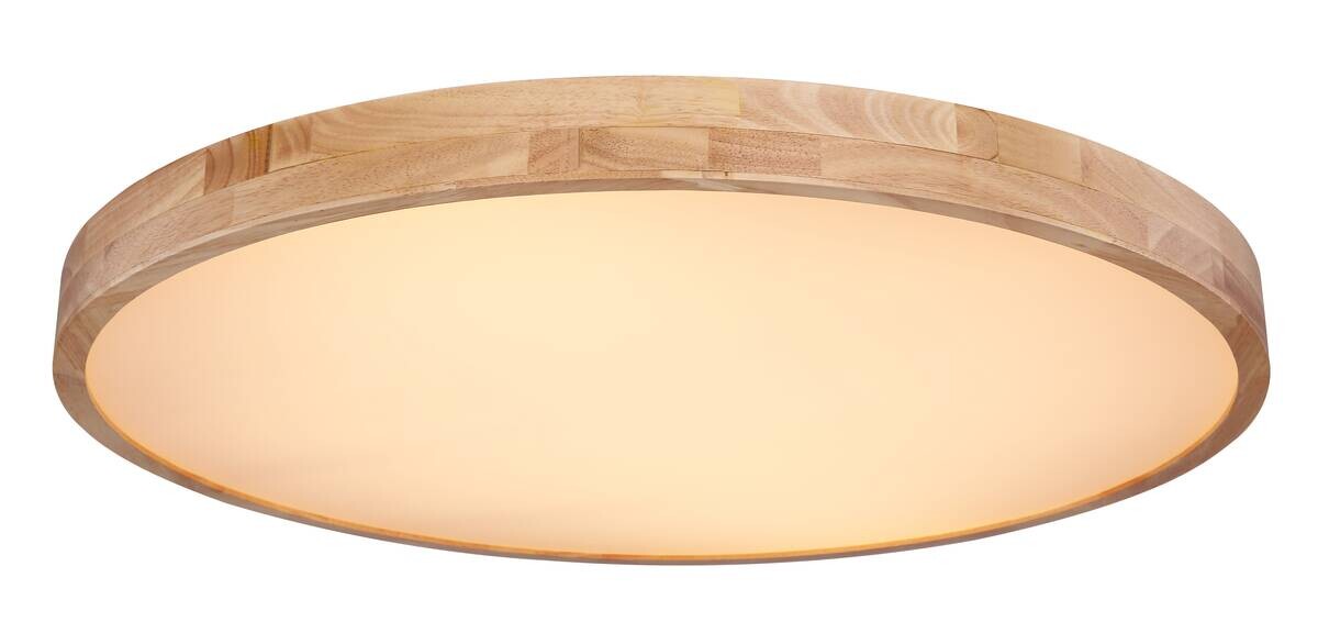 GLOBO Deckenleuchte Rainer braun Holz Metall H/D: ca. 11x80 cm 1 Brennstellen