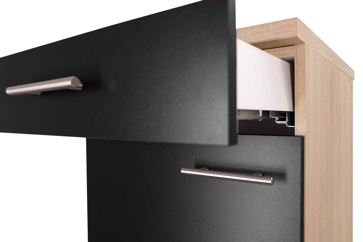 Unterschrank Merle schwarz B/H/T: ca. 50x85x60 cm