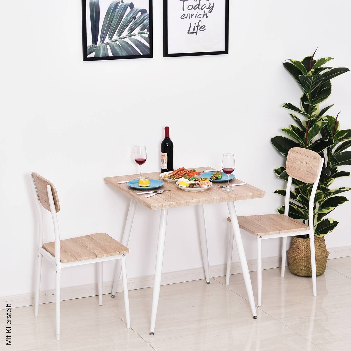 Essgruppe 835-086 natur B/H/T: ca. 70x76x70 cm