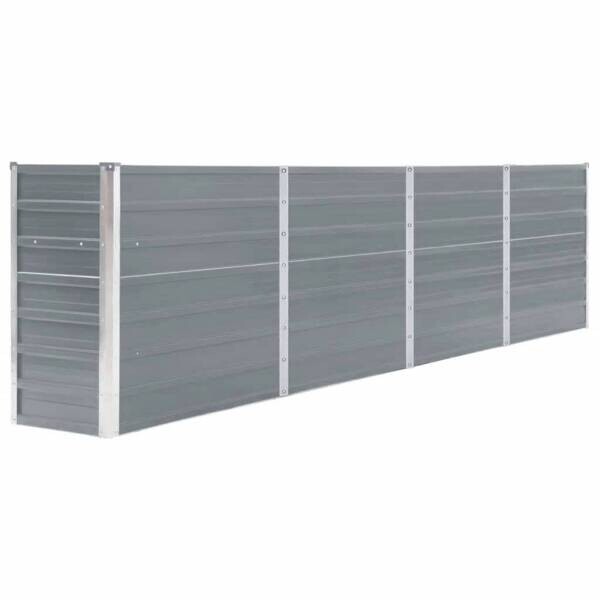 Hochbeet grau Metall B/H/L: ca. 40x77x320 cm