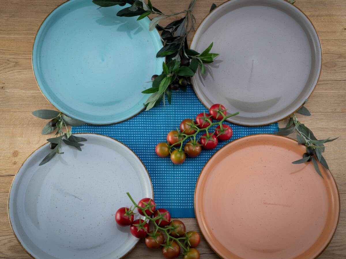CreaTable Pizzateller Vintage Nature multicolor Porzellan D: ca. 30 cm