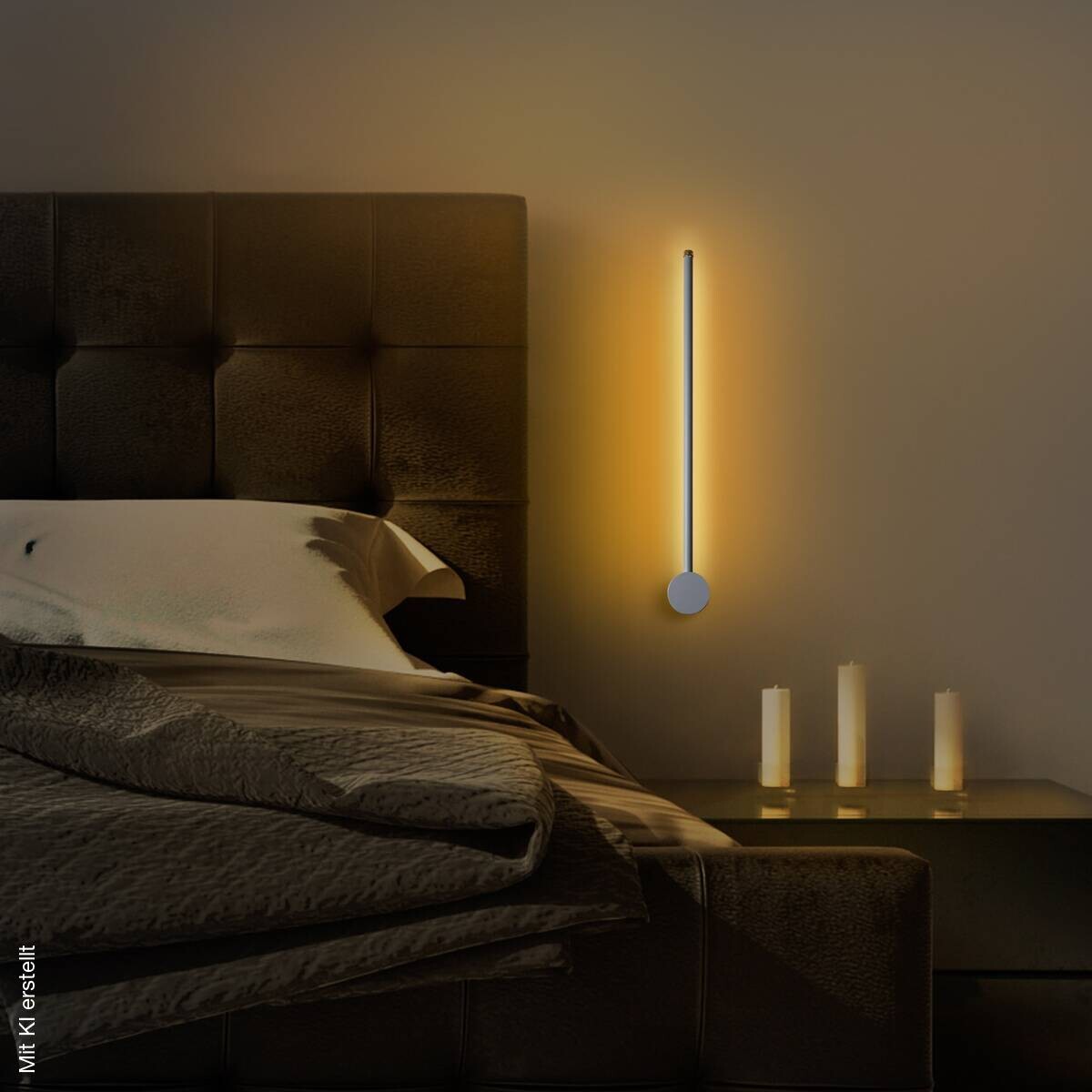 Opviq LED-Wandleuchte grau B/H/T: ca. 62x10x7 cm