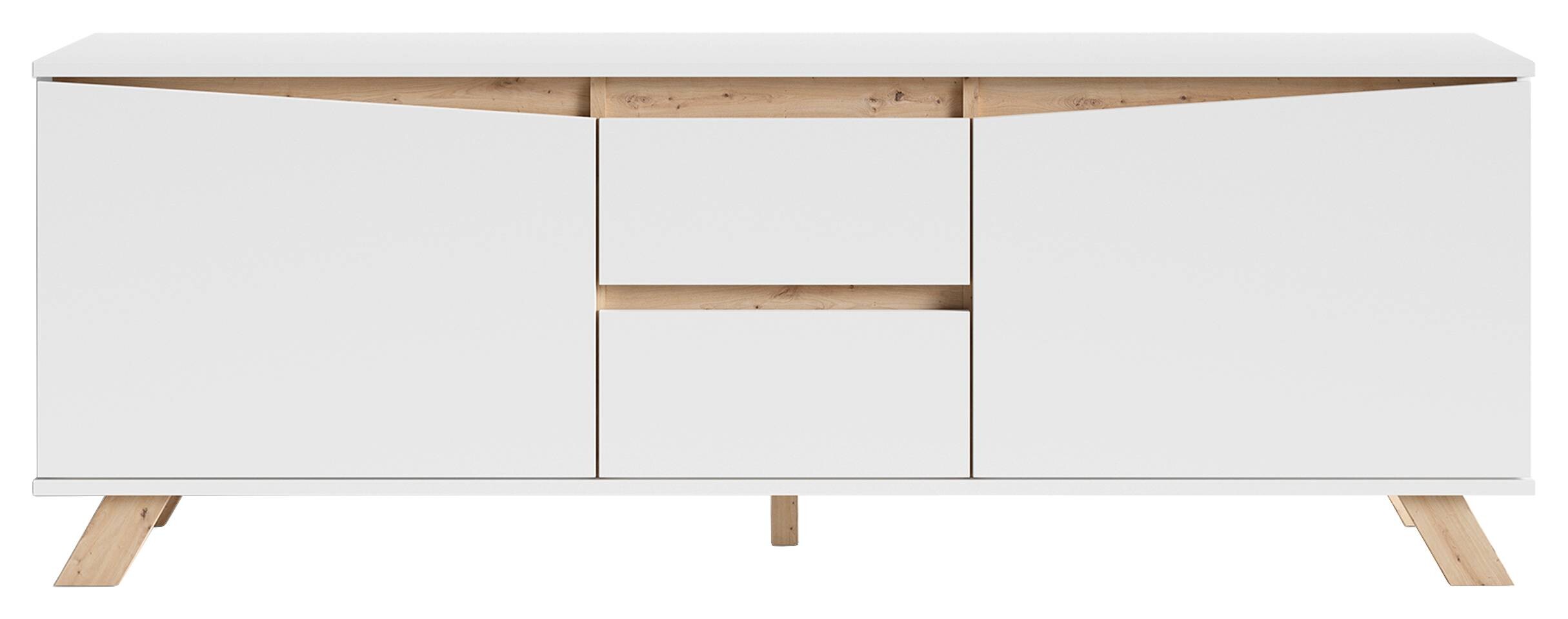TV-Board VALENTIN weiß Eiche Nachbildung B/H/T: ca. 160x60x38 cm