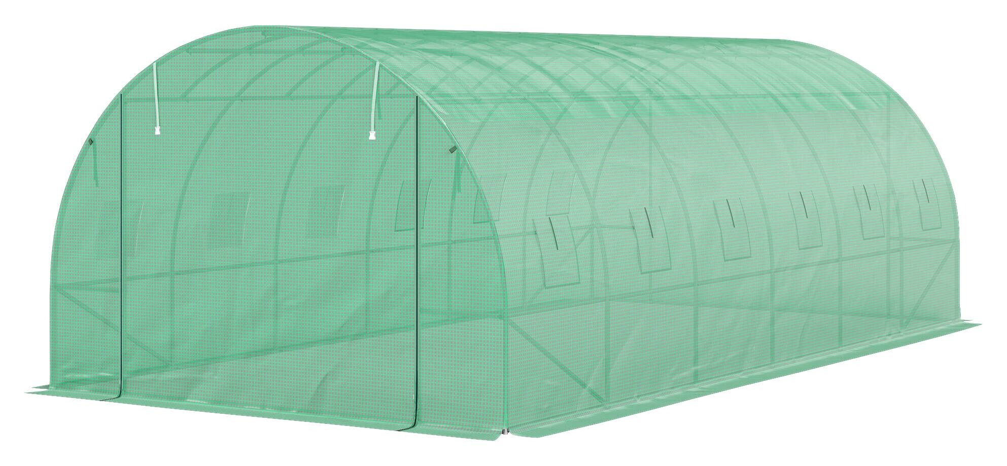 Outsunny Folientunnel B/H/L: ca. 300x197x600 cm grün