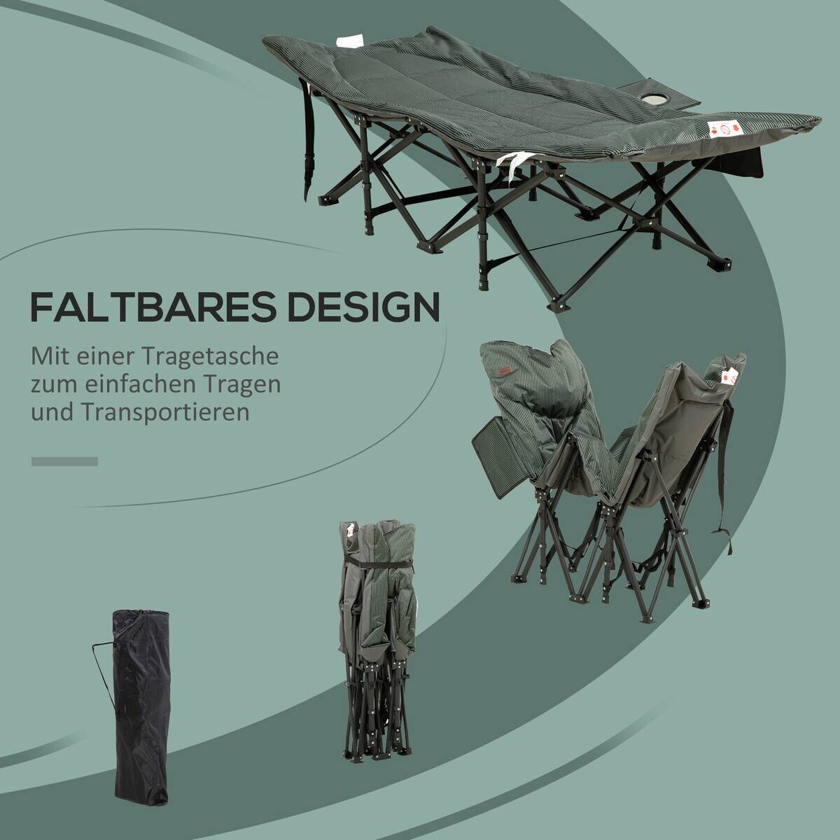 Outsunny Campingartikel B/H/L: ca. 186x68x48 cm