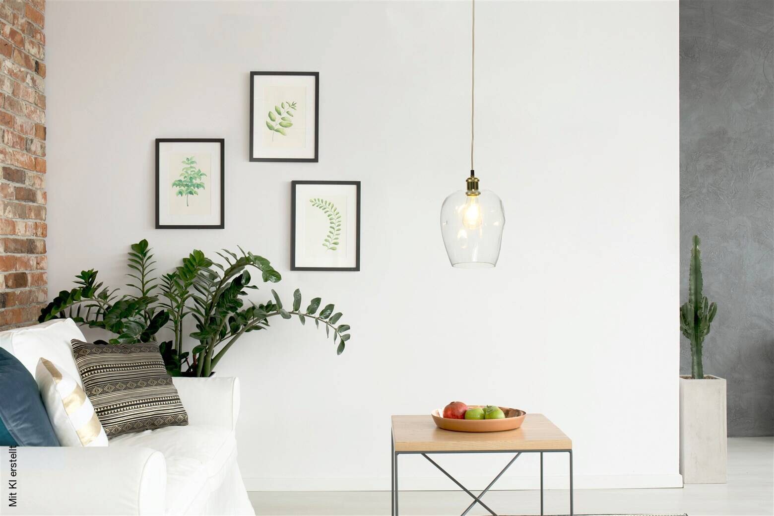 Kayoom Pendelleuchte klar Glas B/H/L: ca. 22x34x22 cm E27 1 Brennstellen