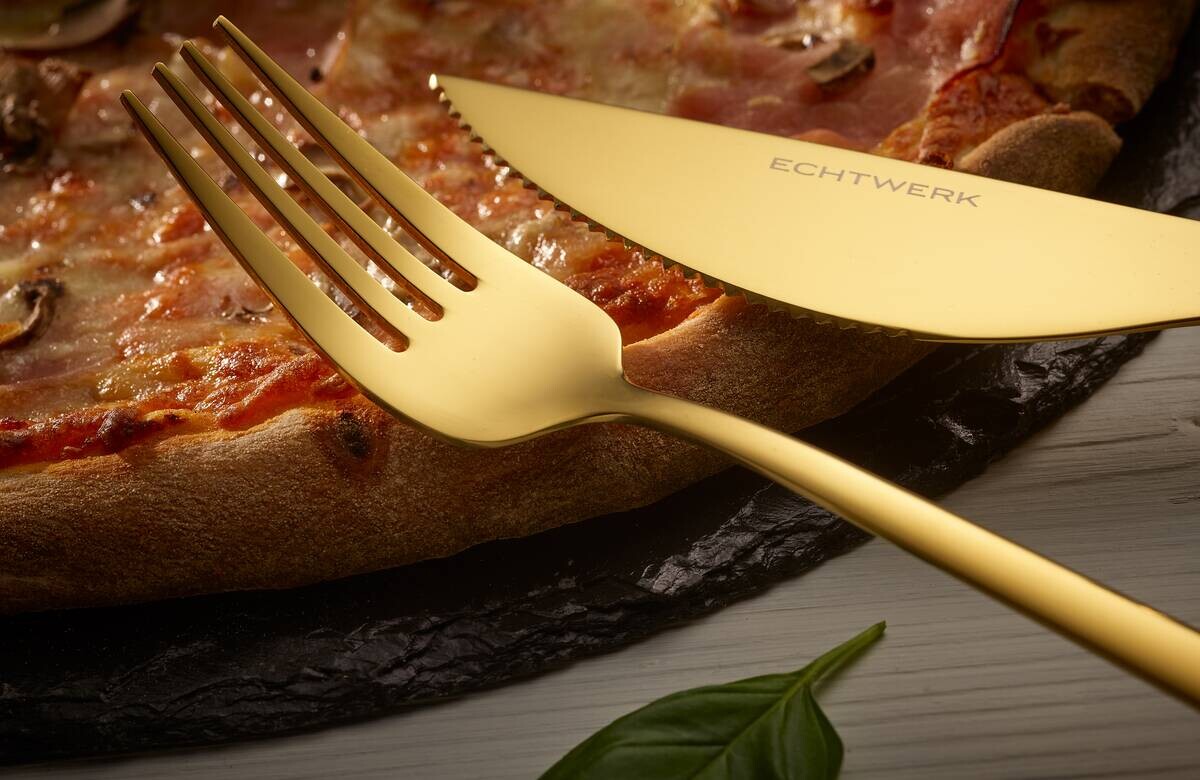 ECHTWERK Besteckset gold Edelstahl 4 tlg.